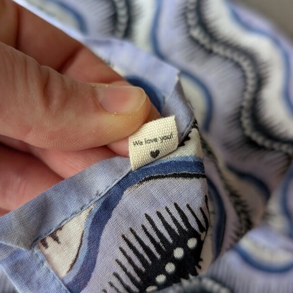 Block Shop Textiles Purple Blue Black Little Zipper Square Scarf Bandana - Picture 6 of 7